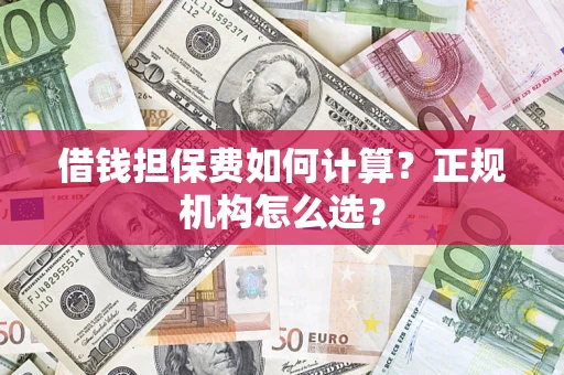 武汉借钱担保费如何计算？正规机构怎么选？