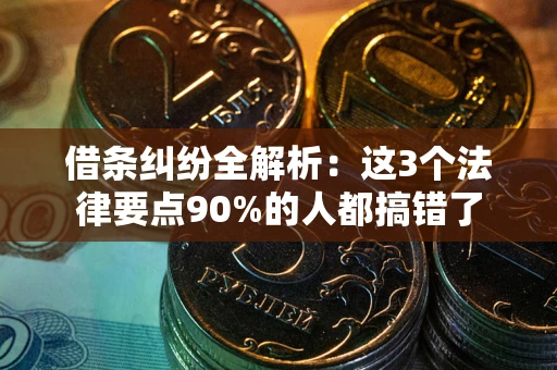 武汉借条纠纷全解析：这3个法律要点90%的人都搞错了