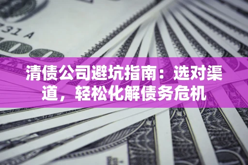 武汉清债公司避坑指南：选对渠道，轻松化解债务危机