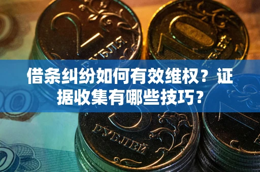 武汉借条纠纷如何有效维权？证据收集有哪些技巧？