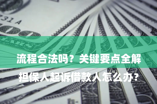 武汉

担保人起诉借款人怎么办？流程合法吗？关键要点全解析