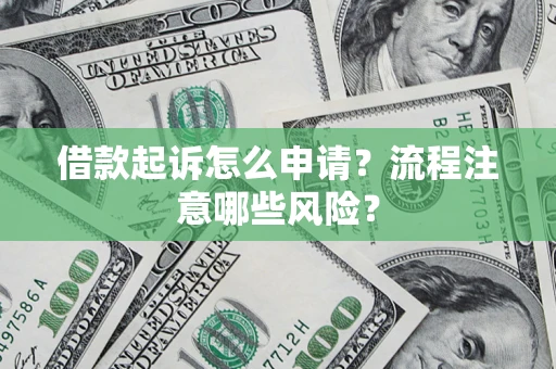 武汉借款起诉怎么申请？流程注意哪些风险？